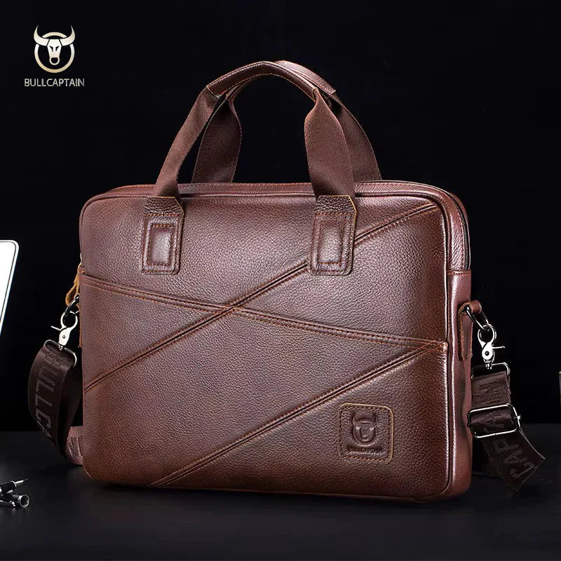 Bolsa De Ombro Masculina em Couro Modelo Executive Sovereign