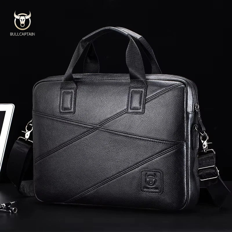 Bolsa De Ombro Masculina em Couro Modelo Executive Sovereign