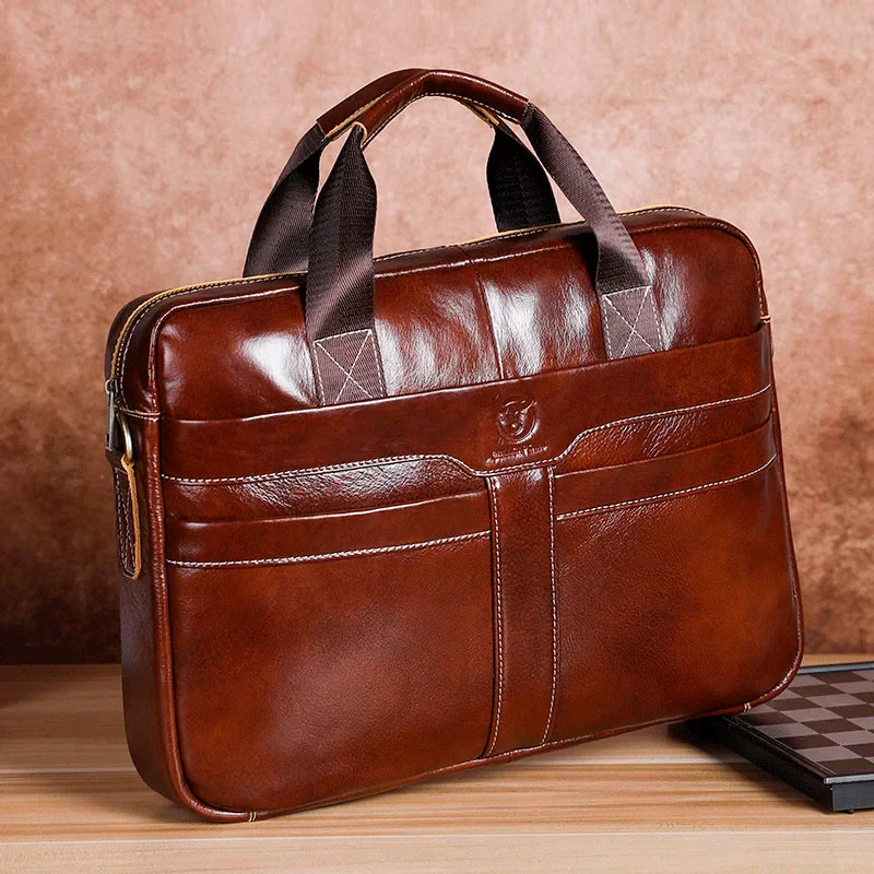 Bolsa De Ombro Masculina em Couro Modelo Imperial Line