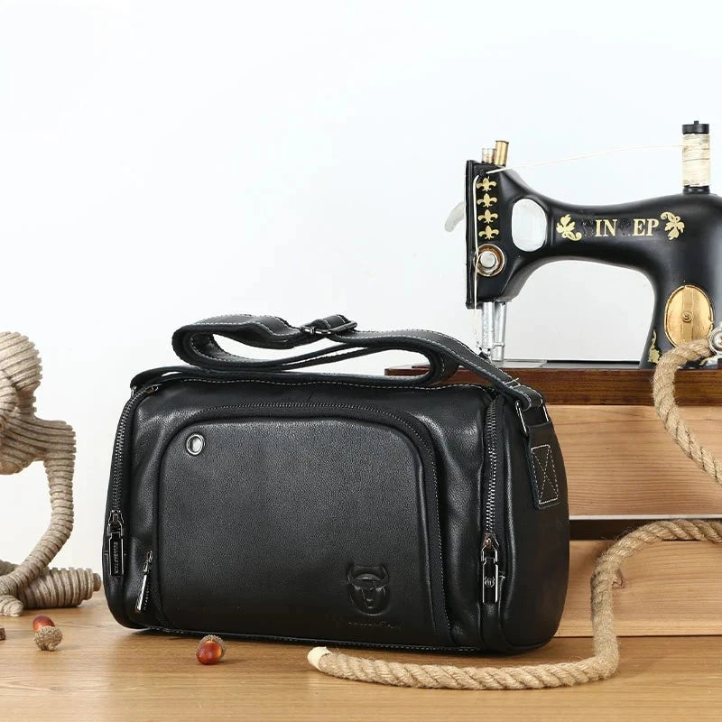 Bolsa Transversal Masculina em Couro Modelo Stone Rider
