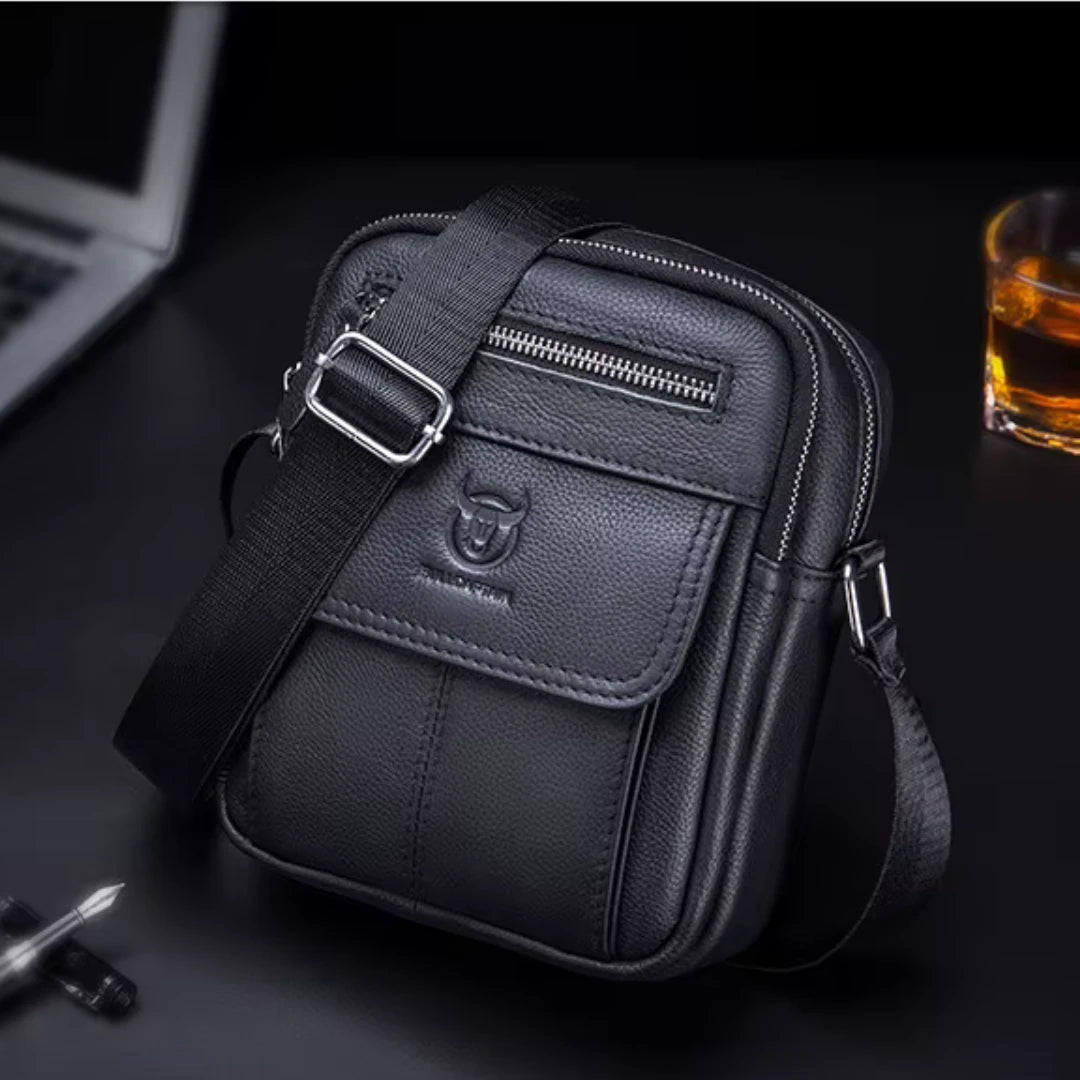 Bolsa Transversal Masculina em Couro Modelo Urban Command