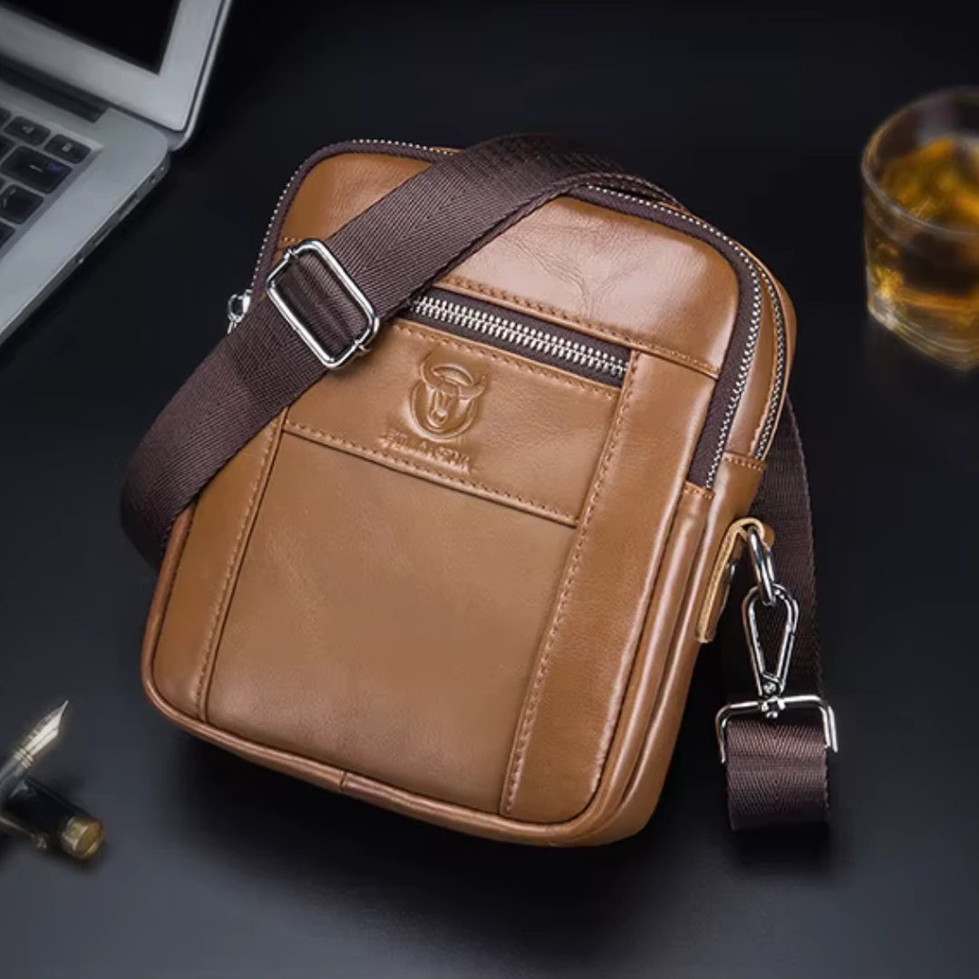 Bolsa Transversal Masculina em Couro Modelo Urban Core
