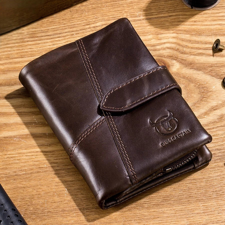 Carteira Masculina BullCaptain Original em Couro Modelo Kingsford