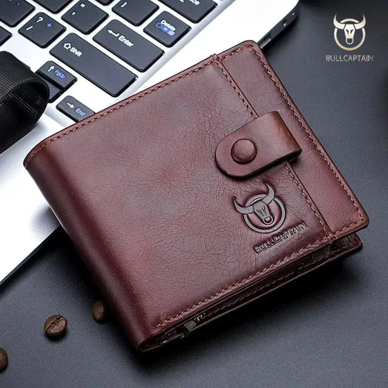 Carteira Masculina BullCaptain Original em Couro Modelo Lormont