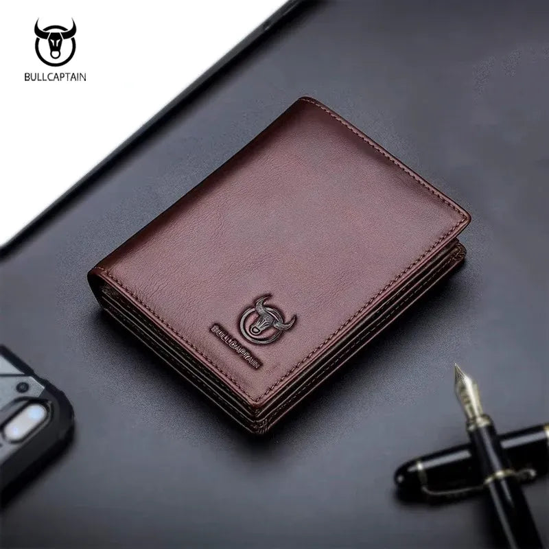 Carteira Masculina BullCaptain Original em Couro Modelo Monarch