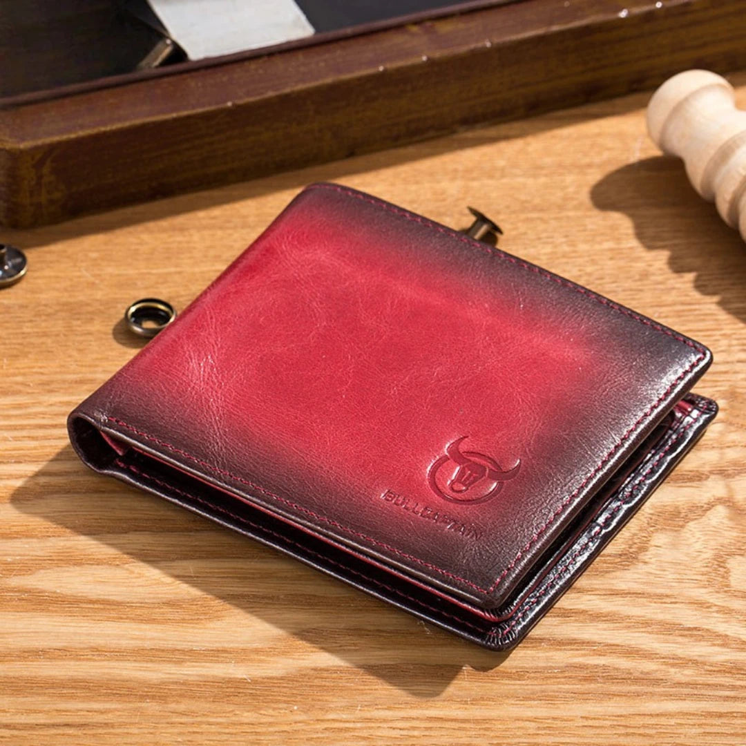 Carteira Masculina BullCaptain Original em Couro Modelo Redmont