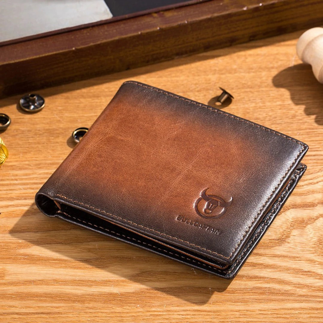 Carteira Masculina BullCaptain Original em Couro Modelo Redmont