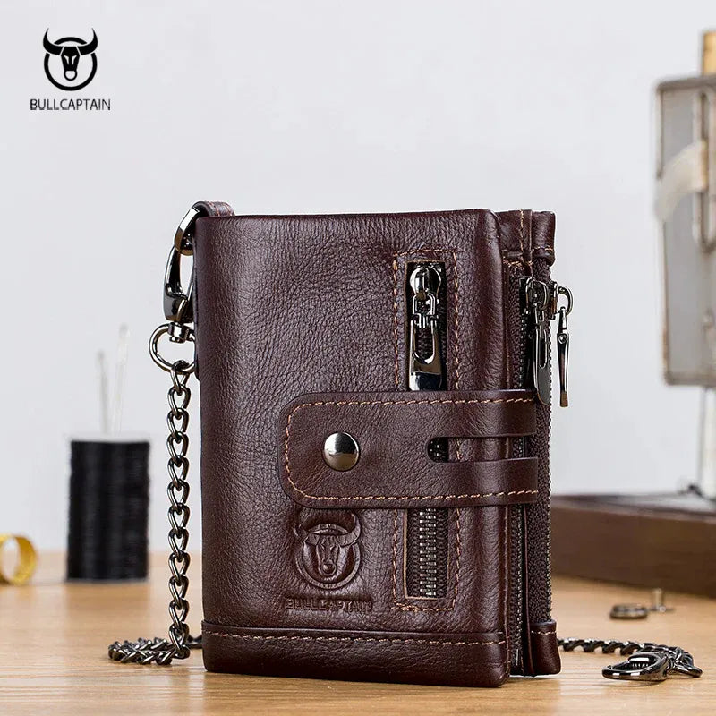 Carteira Masculina BullCaptain Original em Couro Modelo Sentinel