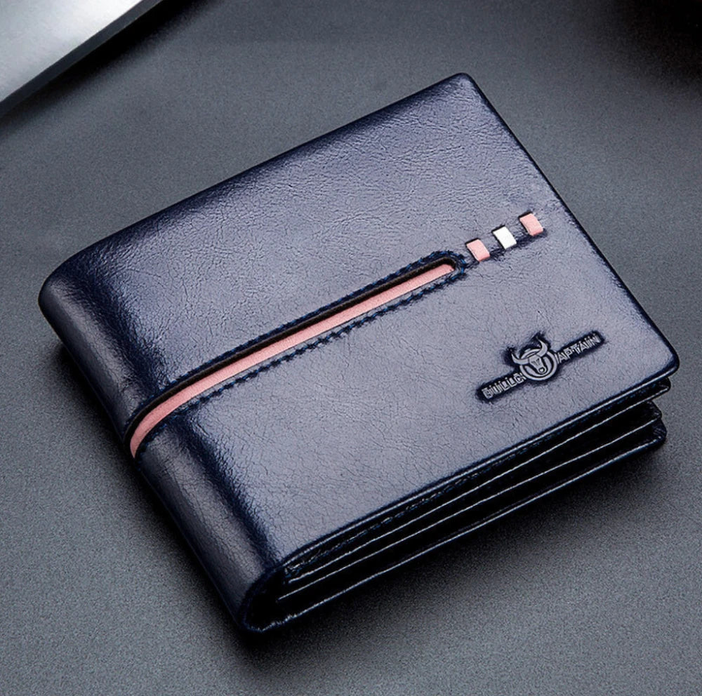 Carteira Masculina BullCaptain Original em Couro Modelo Vector