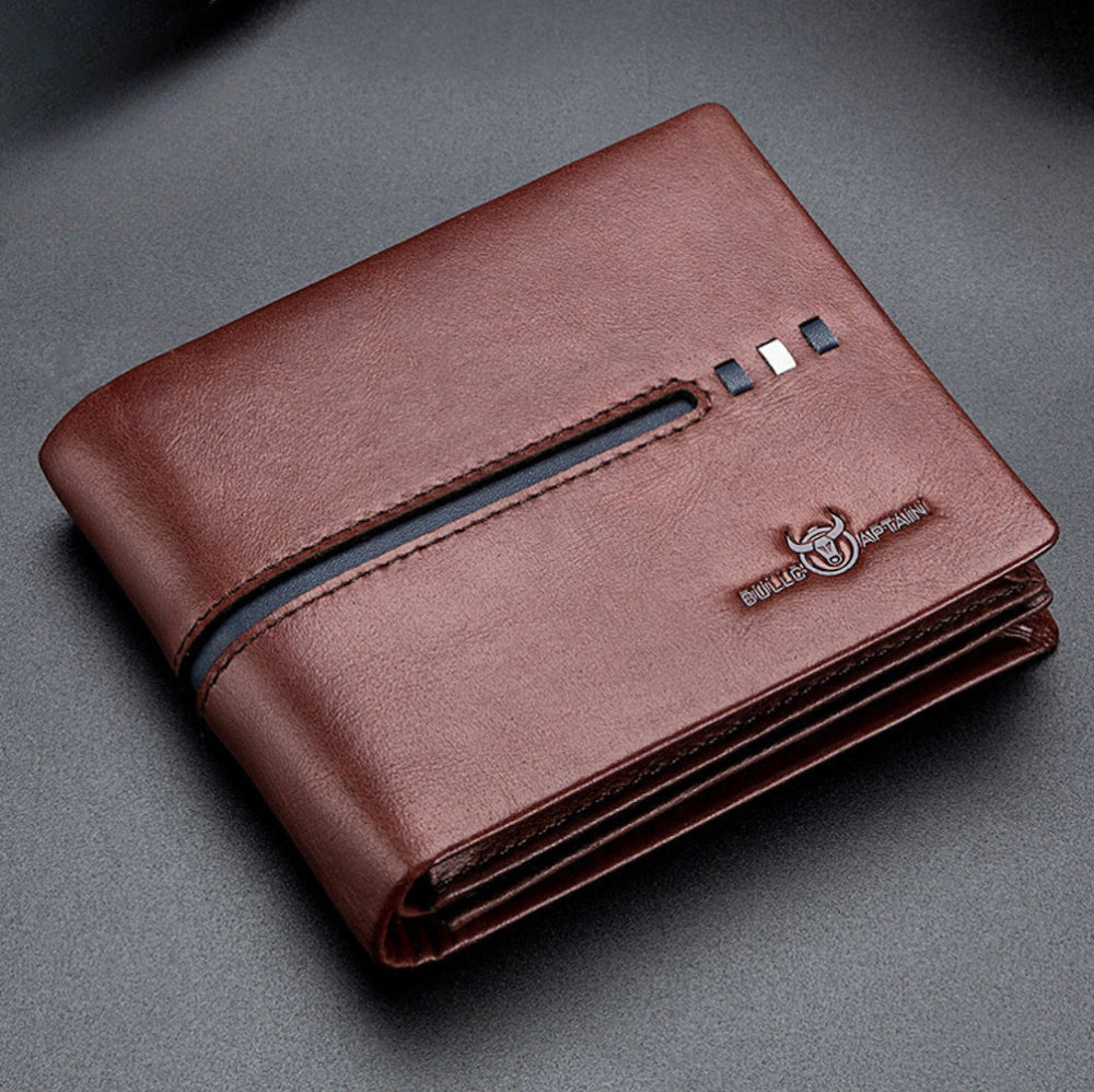 Carteira Masculina BullCaptain Original em Couro Modelo Vector