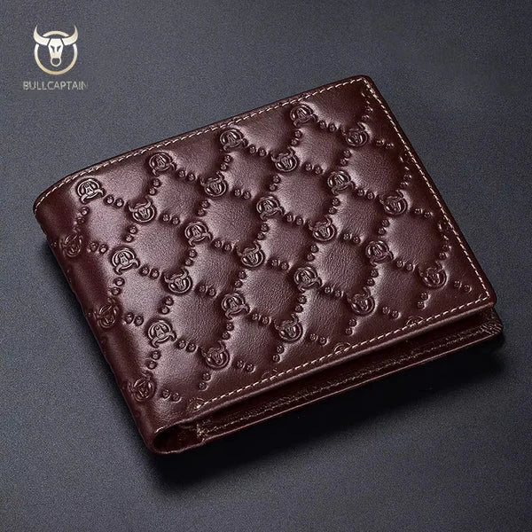 Carteira Masculina Slim BullCaptain Original em Couro Modelo Heritage