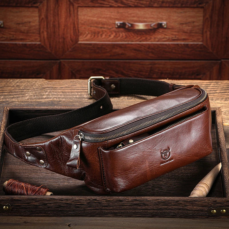 Pochete Masculina em Couro Modelo Ridge