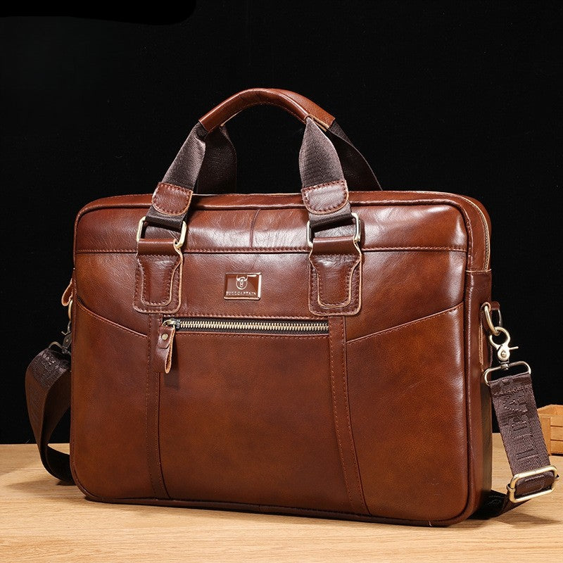 Bolsa De Ombro Masculina em Couro Modelo Prestige Voyager