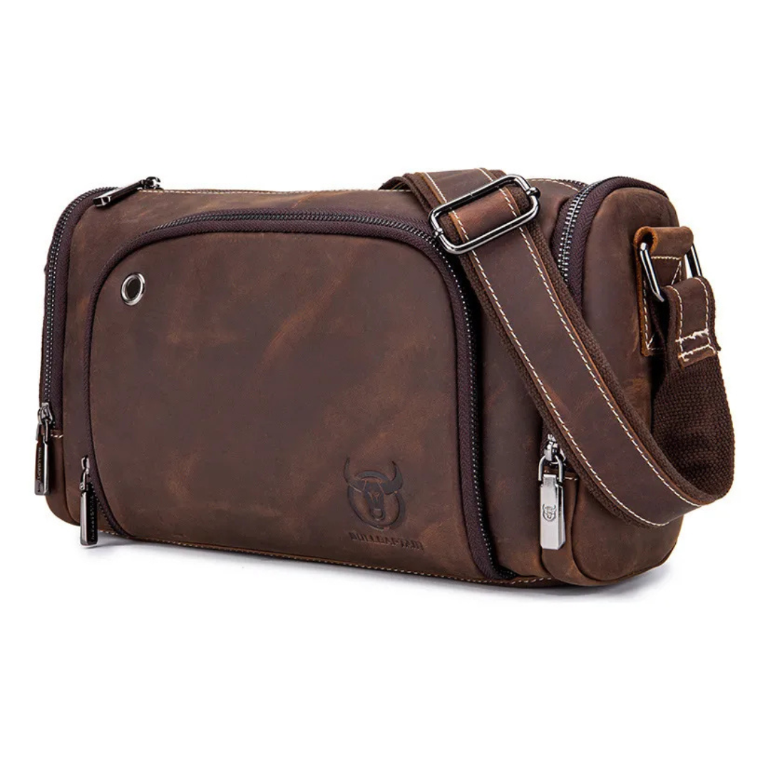 Bolsa De Ombro Masculina Com Alça em Couro Modelo Urban Nomad