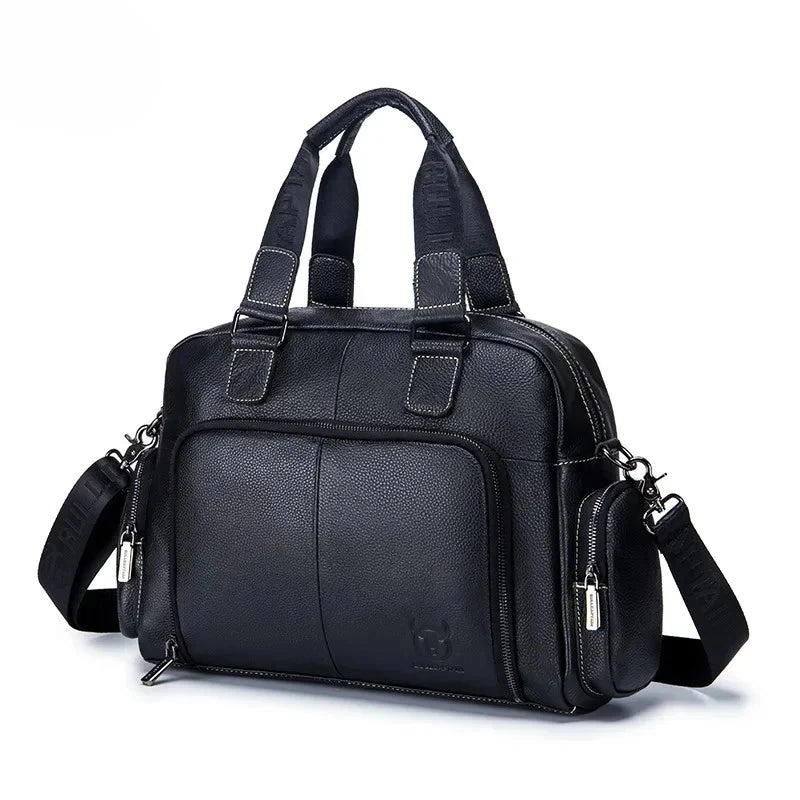 Bolsa De Ombro Masculina em Couro Modelo Ironvault