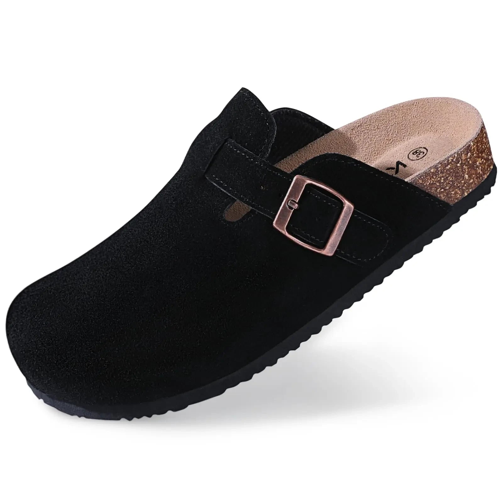 Sandália Papete Masculina em Couro Suede Canyon Preta