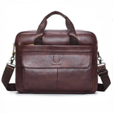 Bolsa De Ombro Masculina Com Alça em Couro Modelo Executive Prime