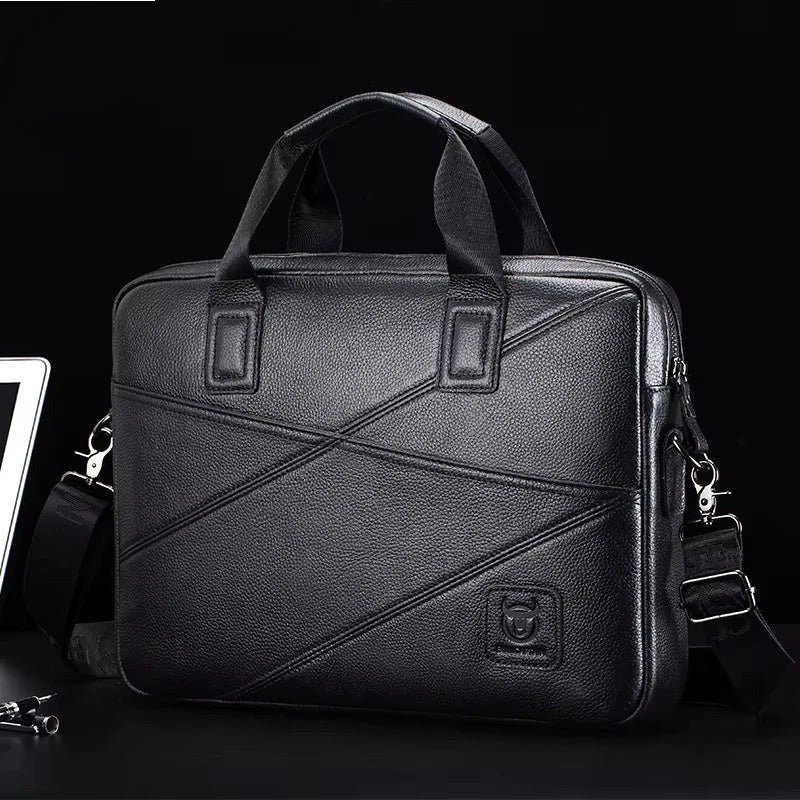 Bolsa De Ombro Masculina em Couro Modelo Executive Sovereign
