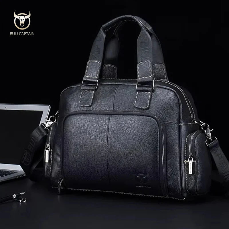 Bolsa De Ombro Masculina em Couro Modelo Ironvault