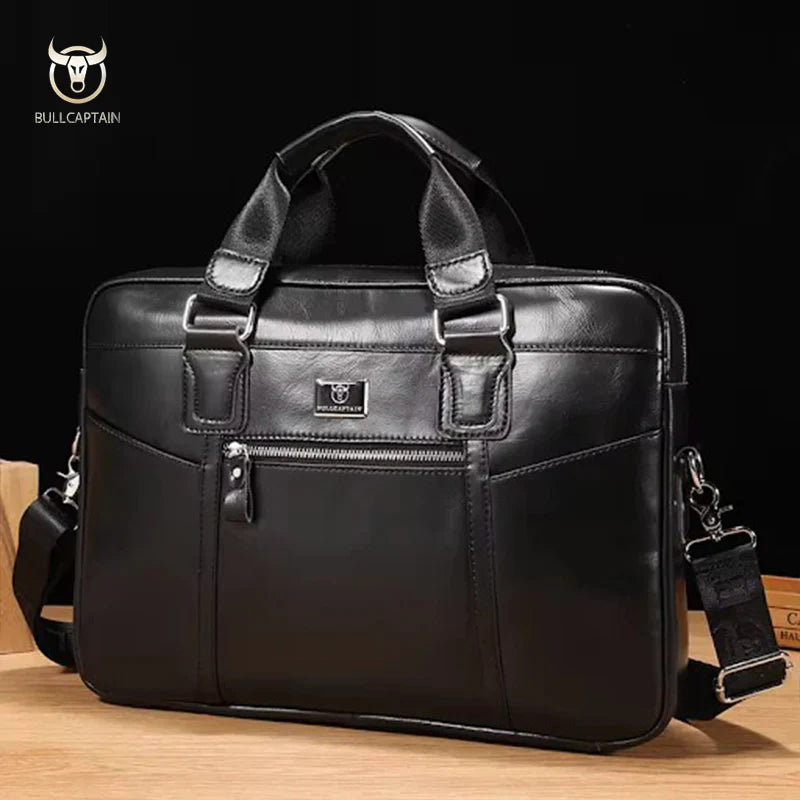 Bolsa De Ombro Masculina em Couro Modelo Prestige Voyager