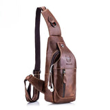 Shoulder Bag Masculina BullCaptain em Couro Modelo Dante