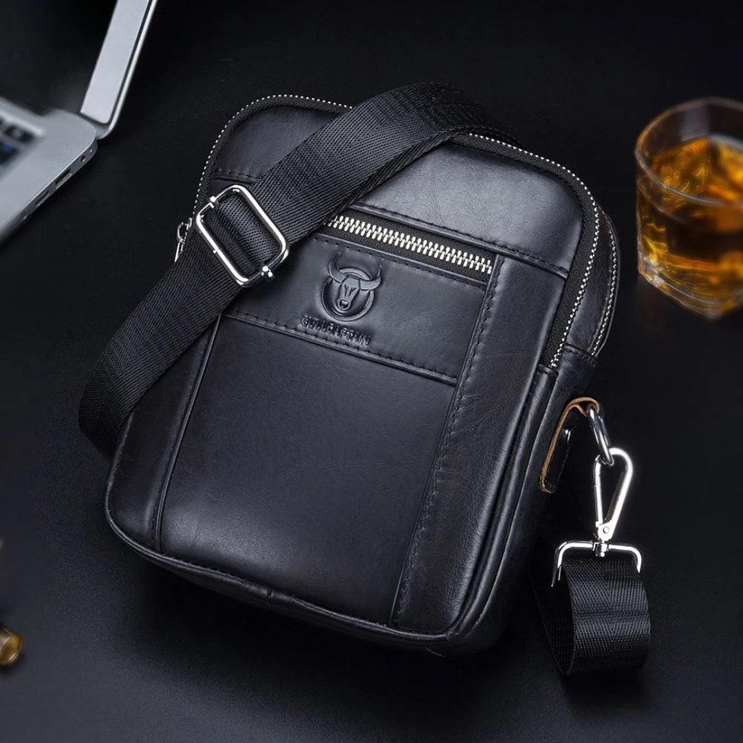 Bolsa Transversal Masculina em Couro Modelo Urban Core