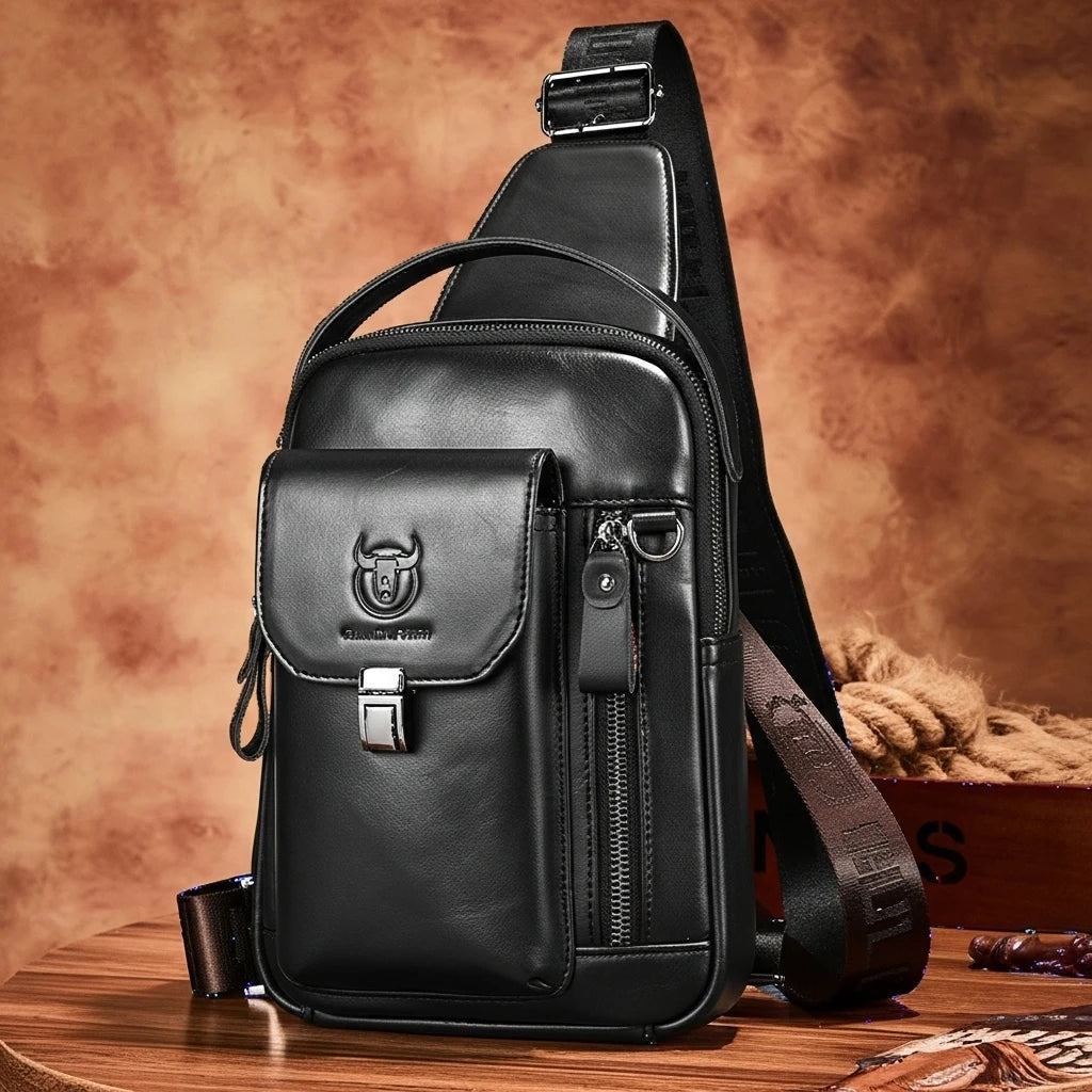 Bolsa Transversal Masculina Em Couro Modelo Kolmar