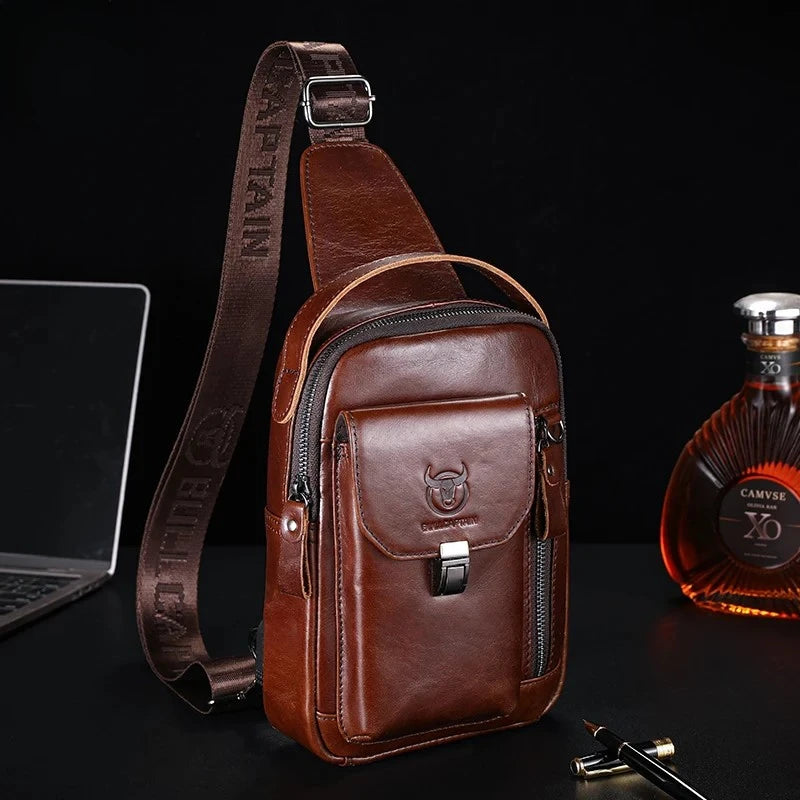 Bolsa Transversal Masculina Em Couro Modelo Kolmar