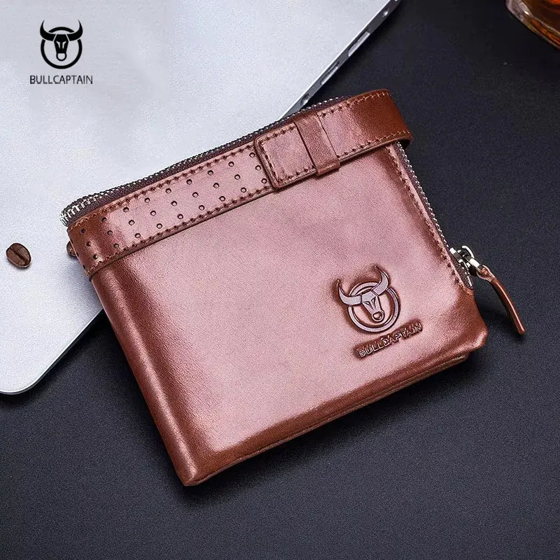Carteira Masculina BullCaptain Original Em Couro Modelo Urban Fold