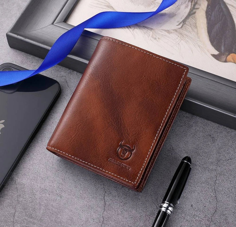 Carteira Masculina BullCaptain Original em Couro Modelo Oakwood