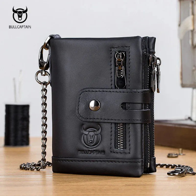Carteira Masculina BullCaptain Original em Couro Modelo Sentinel