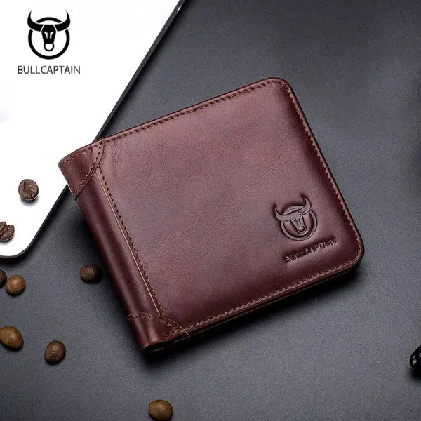 Carteira Masculina Slim BullCaptain Original em Couro Modelo Slate