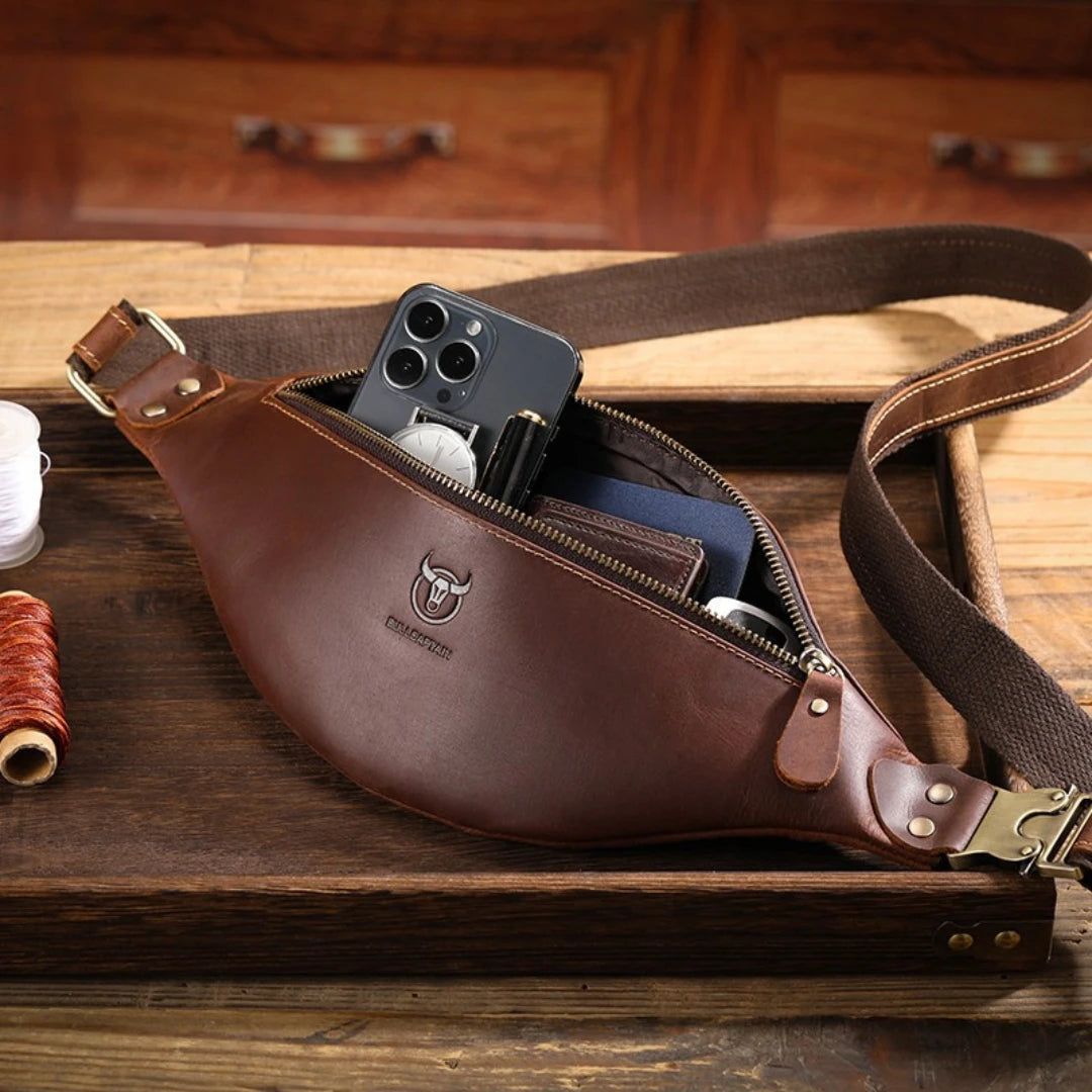 Pochete Masculina em Couro Modelo Marven