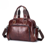 Bolsa De Ombro Masculina em Couro Modelo Ironvault