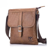 Bolsa Transversal Masculina BullCaptain em Couro Modelo Lancaster