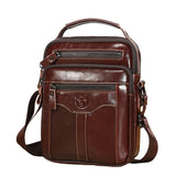 Shoulder Bag Masculina BullCaptain em Couro Modelo Tyrell