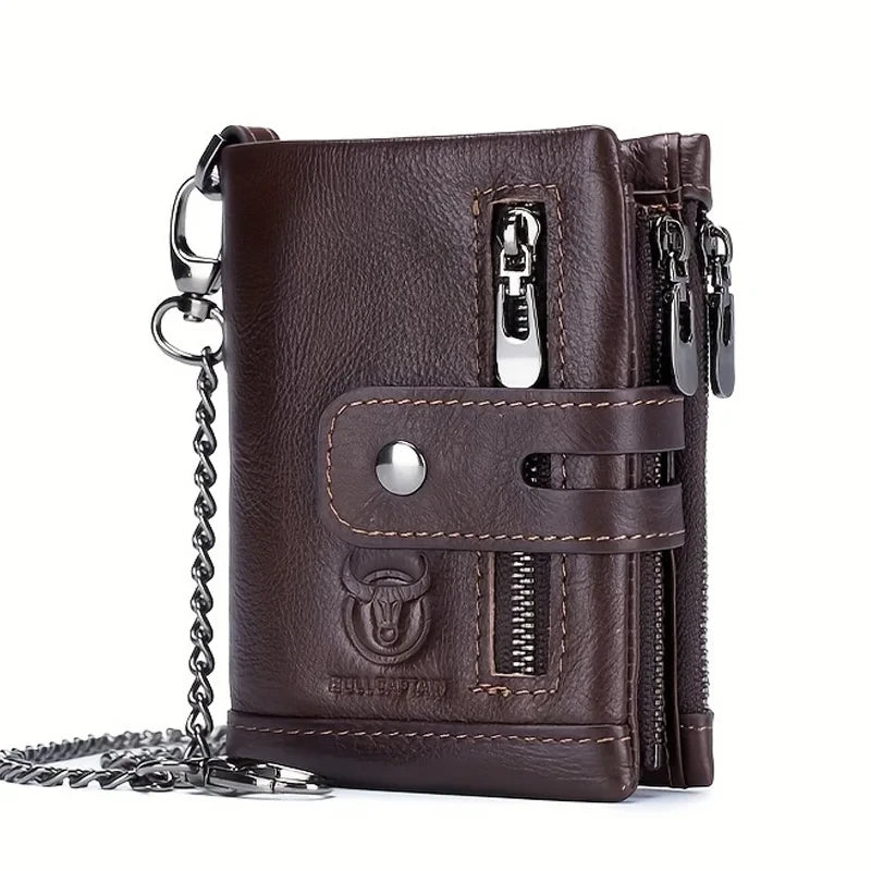 Carteira Masculina BullCaptain Original em Couro Modelo Sentinel