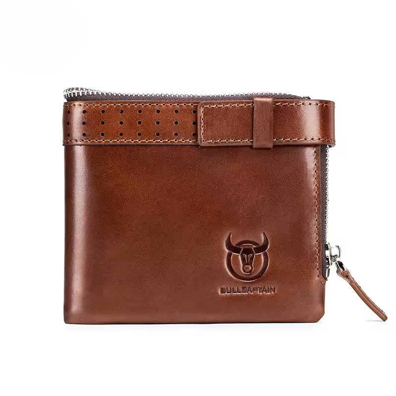 Carteira Masculina BullCaptain Original Em Couro Modelo Urban Fold