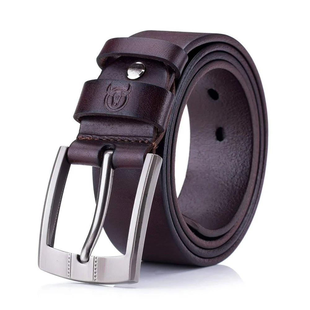 Cinto Masculino BullCaptain Original em Couro Legítimo Modelo Arden