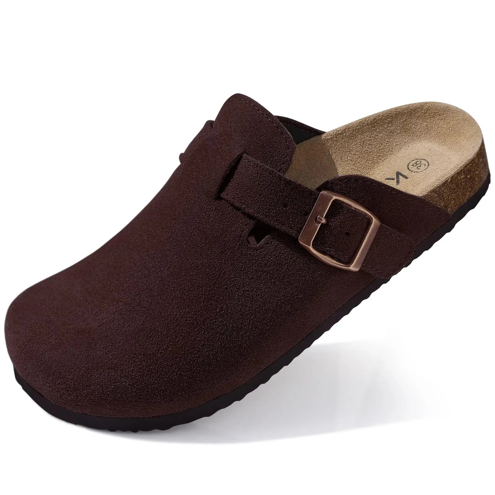 Sandália Papete Masculina em Couro Suede Canyon Marrom