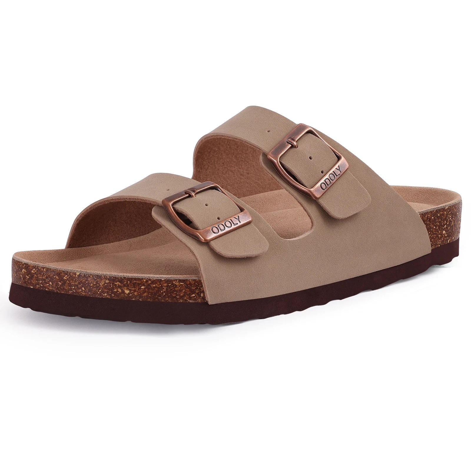 Sandália Papete Masculina em Couro Horizon Bege