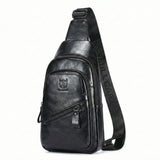 Shoulder Bag Masculina BullCaptain em Couro Modelo