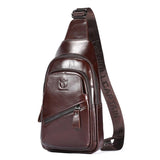 Shoulder Bag Masculina BullCaptain em Couro Modelo