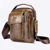 Shoulder Bag Masculina BullCaptain em Couro Modelo Dixon