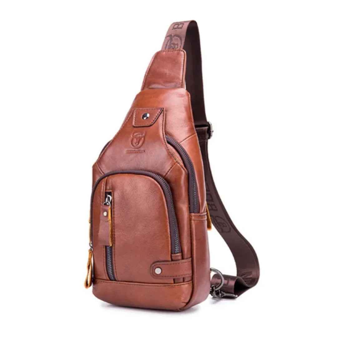 Shoulder Bag Masculina BullCaptain em Couro Modelo Pulse