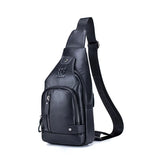 Shoulder Bag Masculina BullCaptain em Couro Modelo Pulse