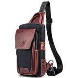 Shoulder Bag Masculina BullCaptain em Couro Modelo Crossfire